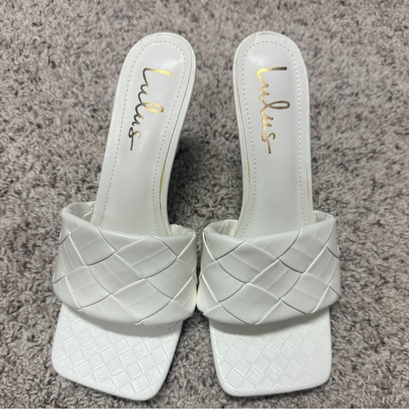 Lulus Shoes - Lulus White Woven Heels